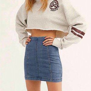 Free People Modern Femme Stretch Denim Skirt sz 6